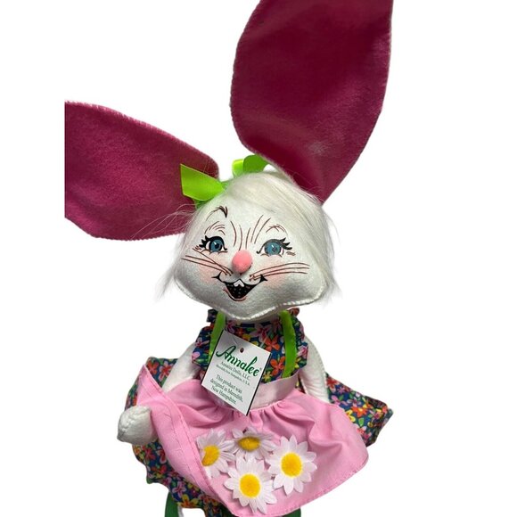 Annalee 2019 Easter Parade Girl Bunny 12" Rabbit Doll Spring Flowers Daisies NEW - Picture 3 of 8